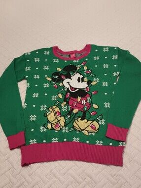 Disney Mickey Mouse Christmas Holiday Sweater L